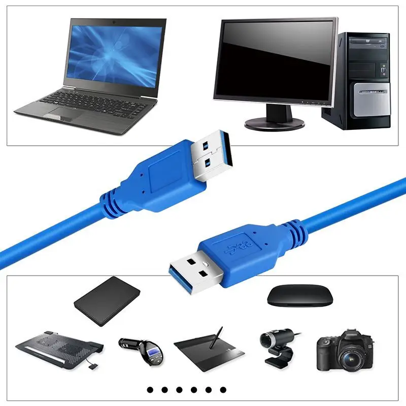 

0.3m-5m high speed USB3.0AM/AM male-to-male data cable for connecting mobile hard disk