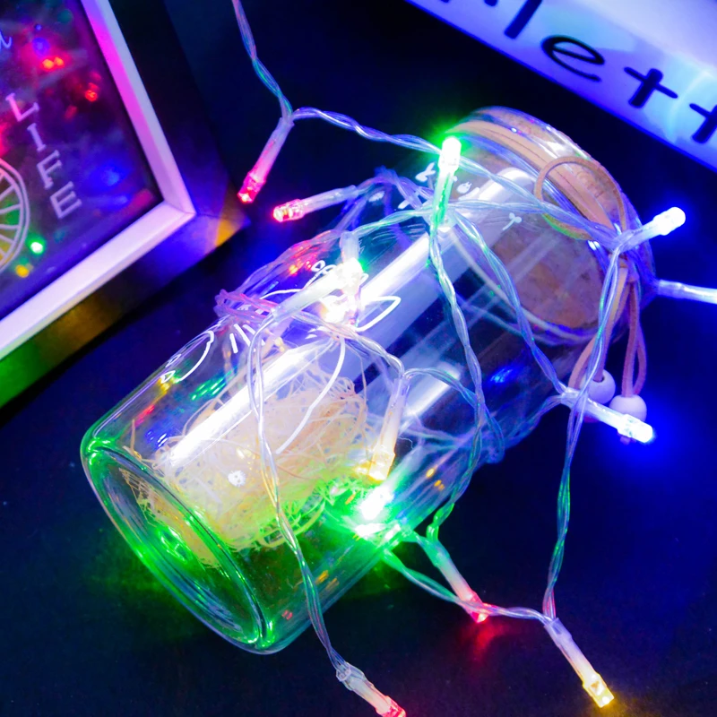 Водонепроницаемая Праздничная гирлянда 10 м 220 В 100 светодиодов Сказочная яркая