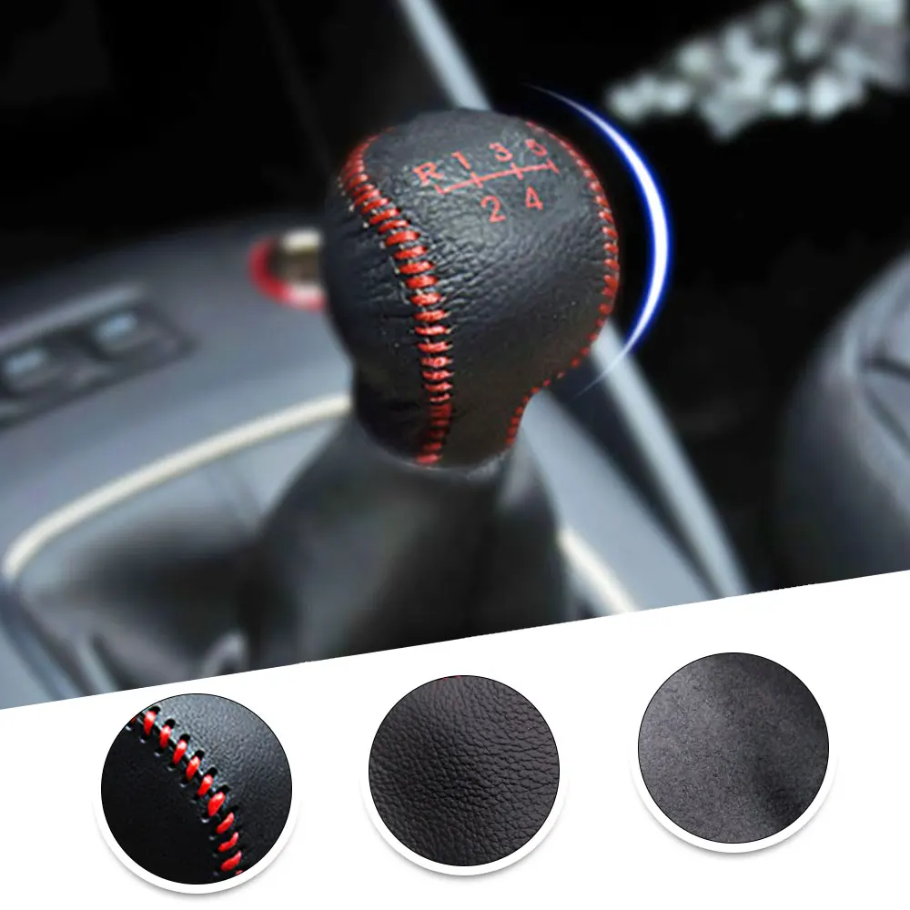 

Muchkey Leather Gear Shift Knob Cover MT For VW BORA 2008--2010 2011 2012 GOLF 2008-2012 T0URAN 2011 5 Speed Manual Shift Lever