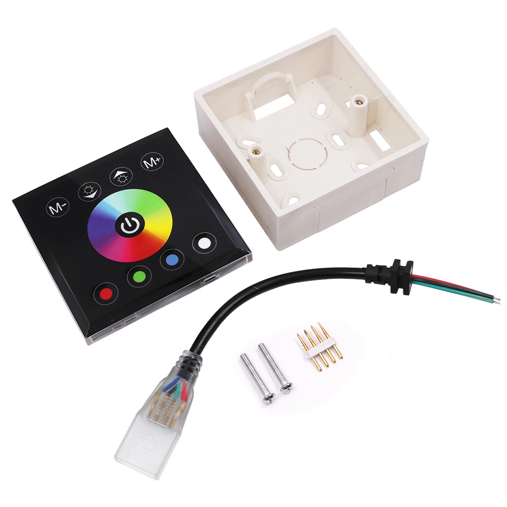 220В контроллер сенсорной панели RGB настенный RF Диммер для AC220-240V светодиодный