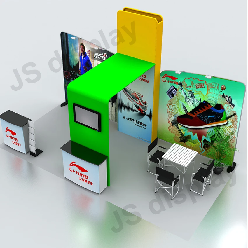 20ft Натяжной тканевый выставочный стенд всплывающая система баннеров наборы с