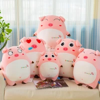 creative new down cotton cute expression pink pig 3040506585cm pillow and soft plush doll doll birthday christmas gift