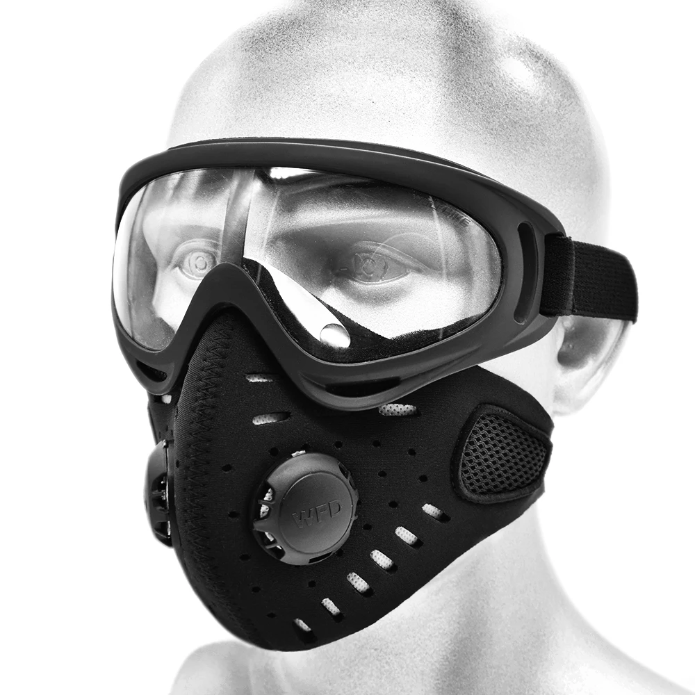 WOSAWE Men Ski Snowboard Mask Winter Snowmobile Goggles Windproof Skiing Glasses Motocross Sunglasses with Mouth Filter | Спорт и