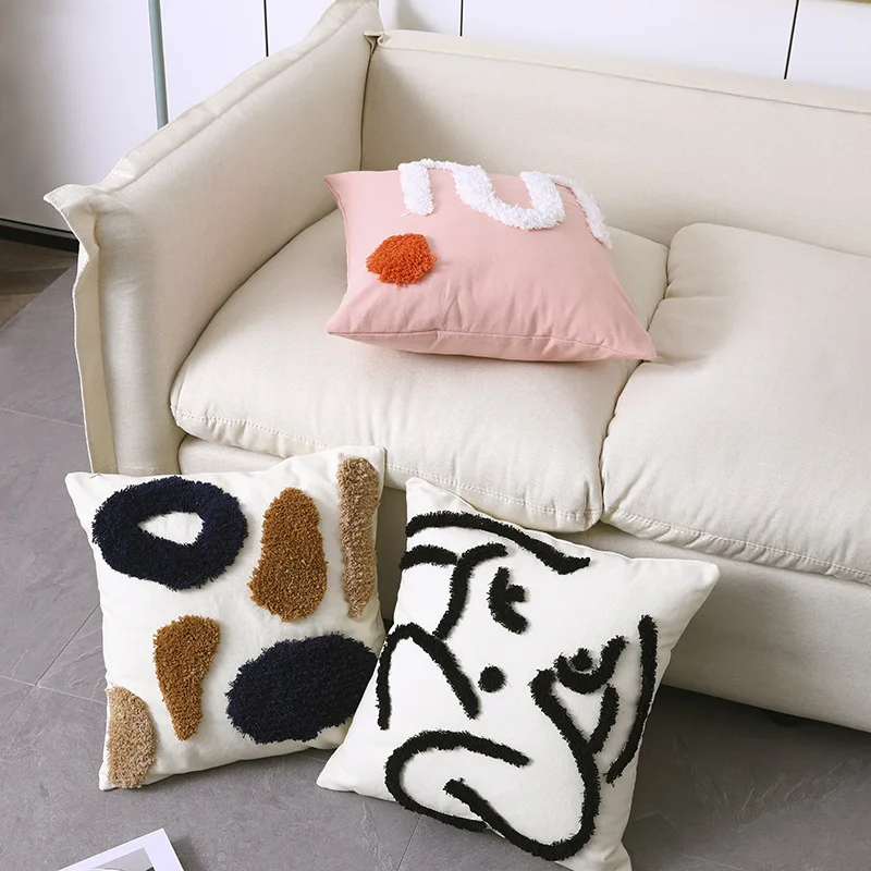 

Dimi Sofa Pillow Cover Fashion Thickened Plush Design Home Supplies Cushion Simple Car Living Room Decoration Square Pillowcase