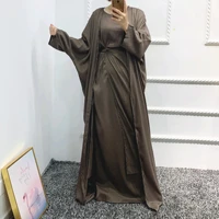 african abayas for women turkish dresses 3 piece muslim sets hijab dress 2021 open abaya dubai islam clothing musulman ensembles
