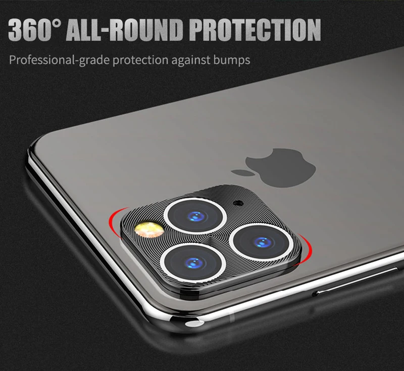 Металлический чехол для камеры заднего вида для iPhone 11 Pro X XS MAX 7 8 Plus, чехол для iPhone XR, iPhone11 Pro, защитный чехол для камеры