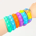 Силиконовый пузырьковый браслет, сенсорная игрушка, антистрессовый браслет, подставка для тела, для взрослых и детей