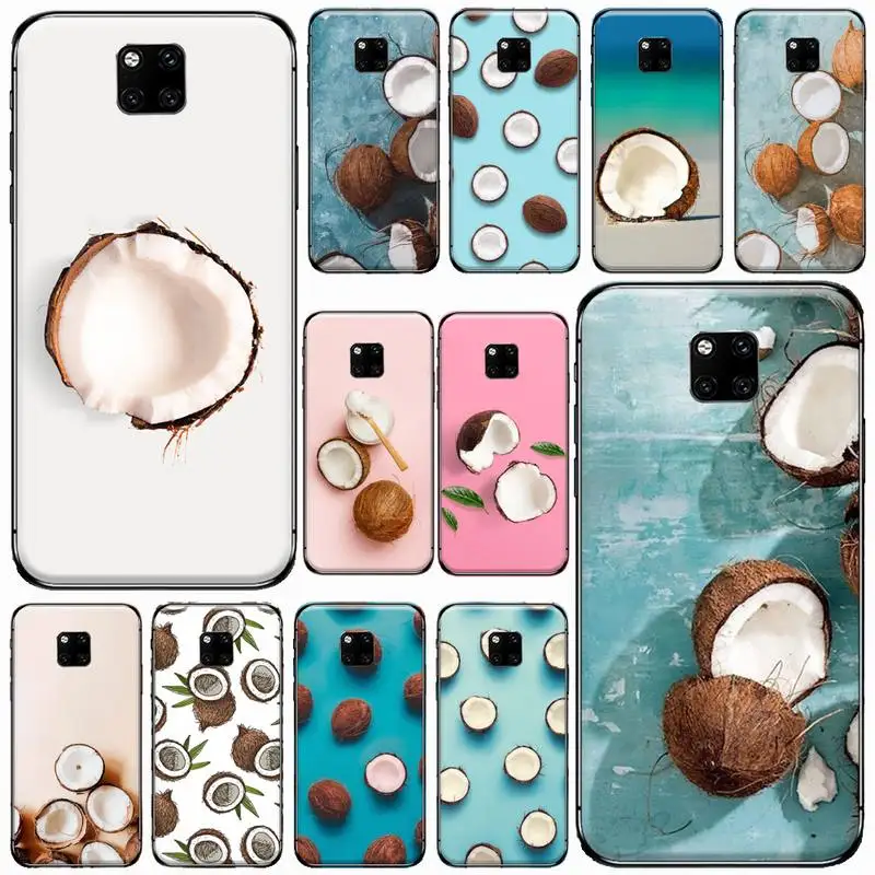 

Summer Fruit Coconut Phone Case For Huawei Mate 9 10 20 Pro lite 20x nova 3e P10 plus P20 Pro Honor10 lite cover funda
