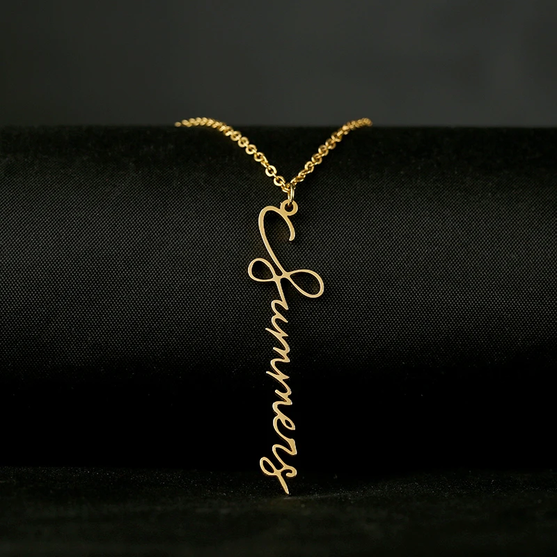 Индивидуальное ожерелье из нержавеющей стали индивидуальная именная подвеска