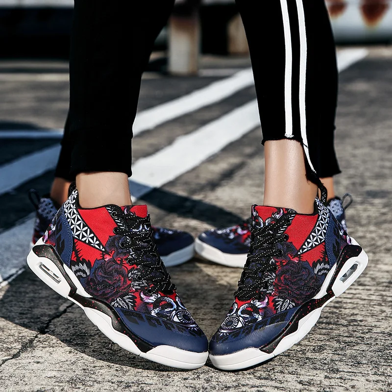 Цветные женские кроссовки с граффити Новинка модная мужская обувь на плоской