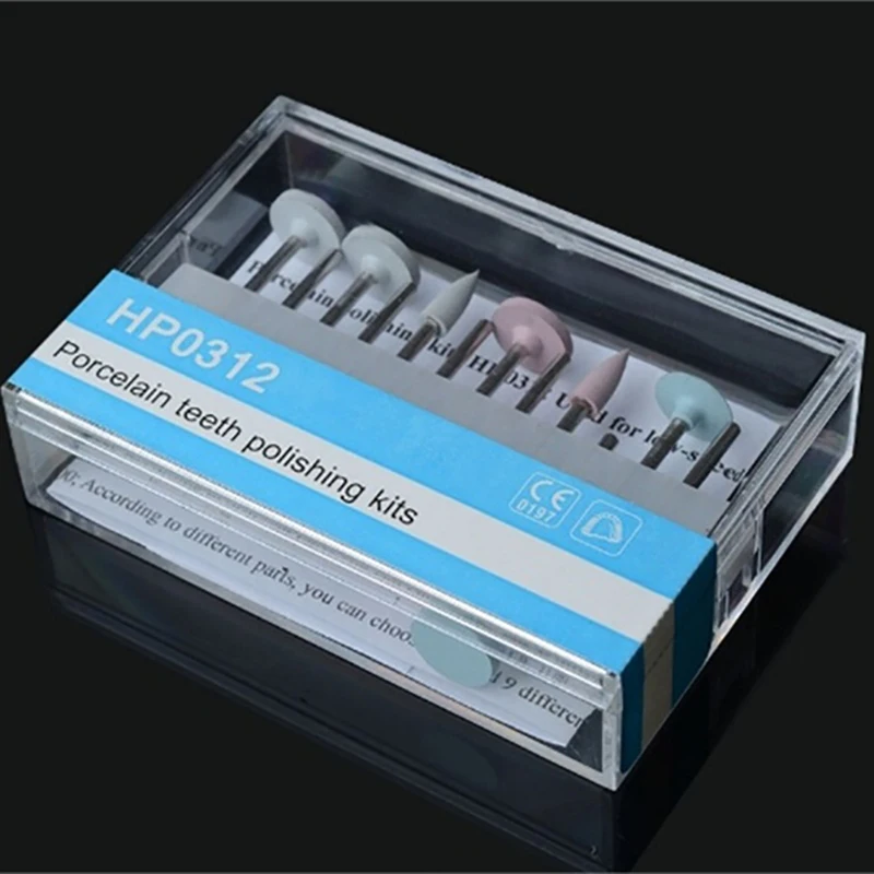1 набор стоматологических фарфоровых зубьев композитных полировальных