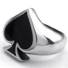 Простое мужскоеженское кольцо из полированной нержавеющей стали в стиле панк, покерные парные кольца, подарки для влюбленных