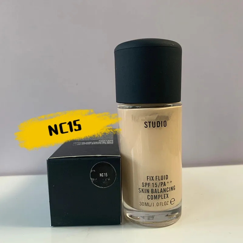 New 30ml Foundation Soft Matte Long Wear Oil Control Concealer Liquid Foundation fix fluid spf15/PA+ SKIN BALANCING COMPLEX