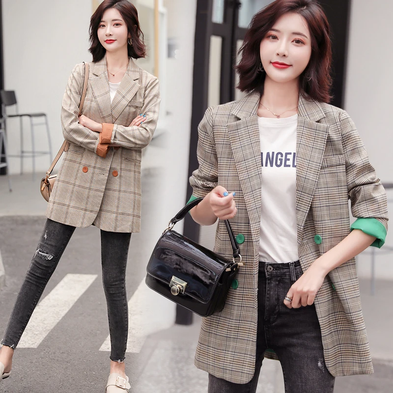 Пальто женское двубортное на пуговицах с карманами Осень-зима | Женская одежда