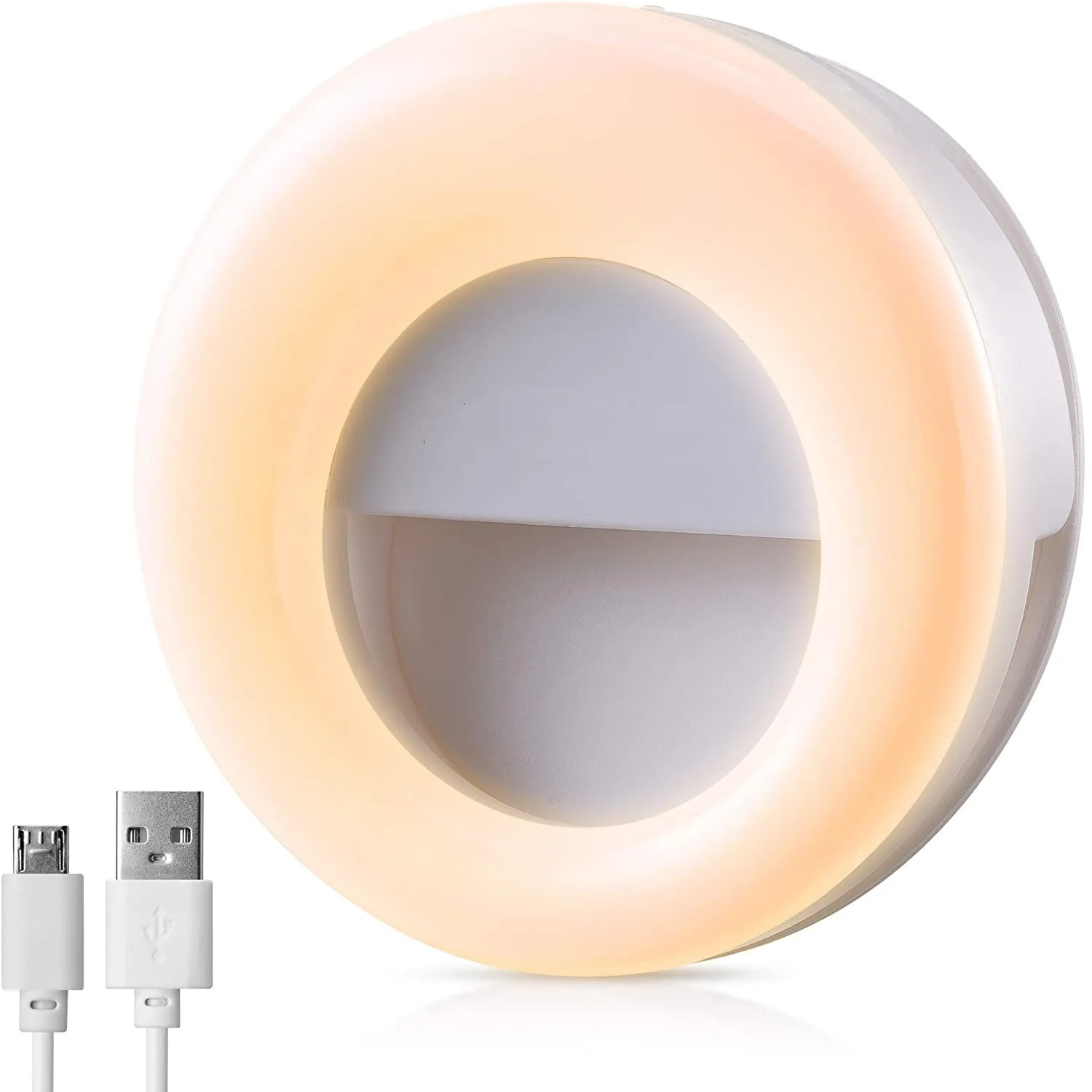 

Selfie Light for Phone – 36 LED Rechargeable Circle Night Light with 3-Level Adjustable Brightness Lighting Clip for YouTube,