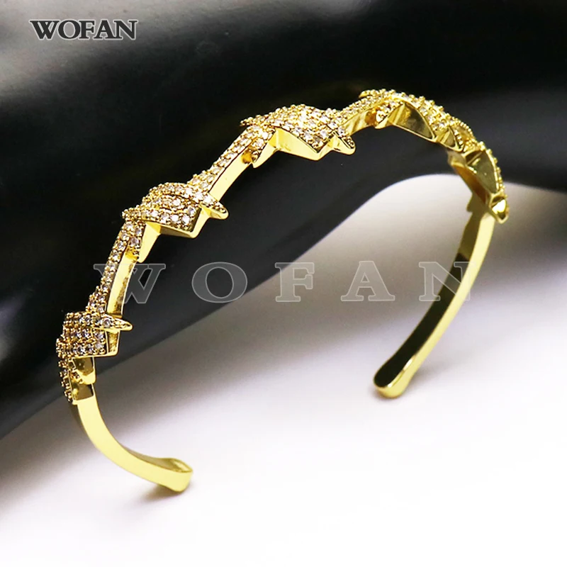 

5 Pcs New design zircon crystal bangles high quality zircon Metal bangle fashion jewelry for women 51364