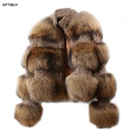 vogue new winter jacket women parka real fur coat natural raccoon fur woolen coat bomber jacket korean streetwear new oversize