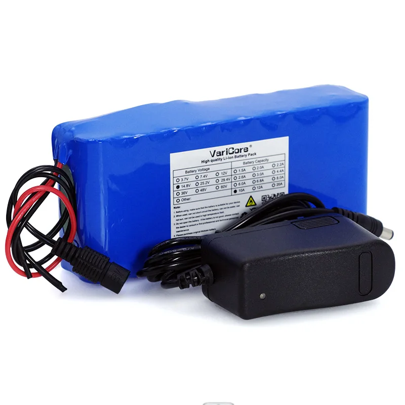 

VariCore 14.8V 10Ah 18650 li-iom battery night fishing lamp heating miner's lamp amplifier battery with BMS + 16.8V charger