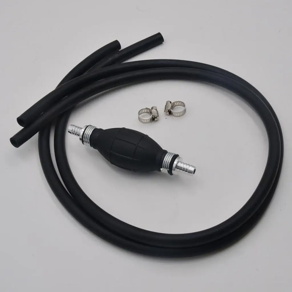 

Black Outboard Engine One-way Valve Manual Pump Fuel Pipe Marine Accessories
