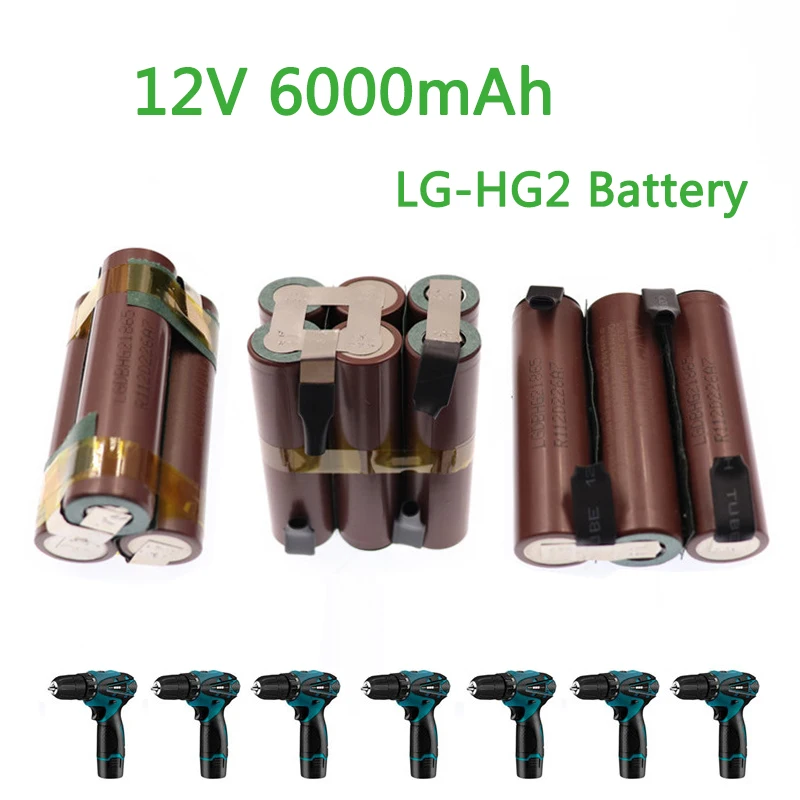 Аккумулятор HG2 12 В 18650 мА · ч 20 А для шуруповерта 6000 сварной аккумулятор 6 3S 3S2P