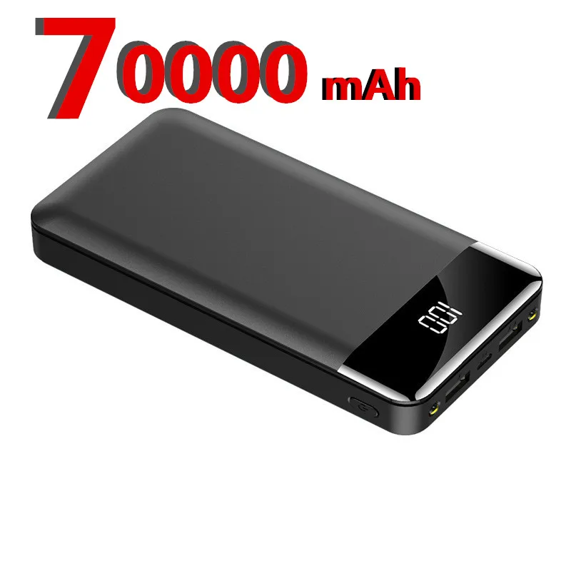 Внешний аккумулятор 70000 мАч LED Портативный зарядный внешний мобильный телефон USB