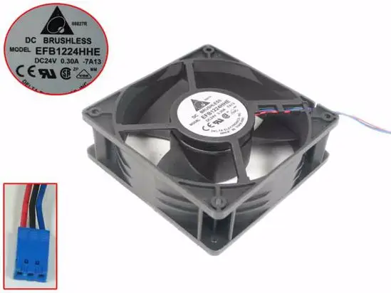 3-проводной Вентилятор охлаждения сервера Delta Electronics EFB1224HHE 7A13 DC 24 в 120 А 120x38 мм