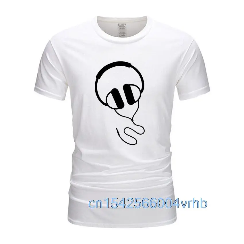 2021 забавная футболка с наушниками и музыкой крутые футболки из 100% хлопка простым