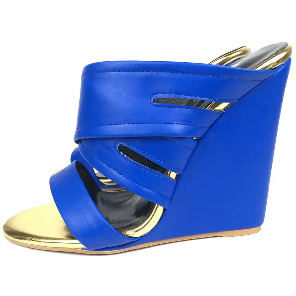 Сандалии женские на танкетке удобные босоножки без застежки Повседневная летняя