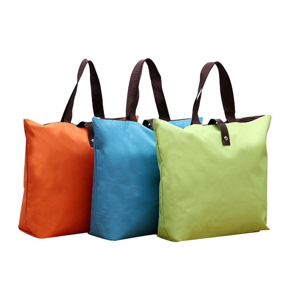 Переносная Складная вместительная сумка для покупок водонепроницаемая из ткани