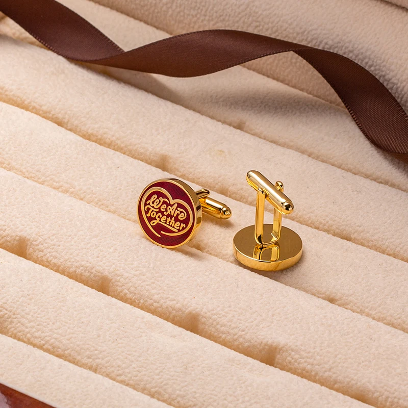 

KFLK Red Fashion shirt wedding cufflinks for mens gift Brand cuff links buttons Design High Quality abotoaduras gemelos guests