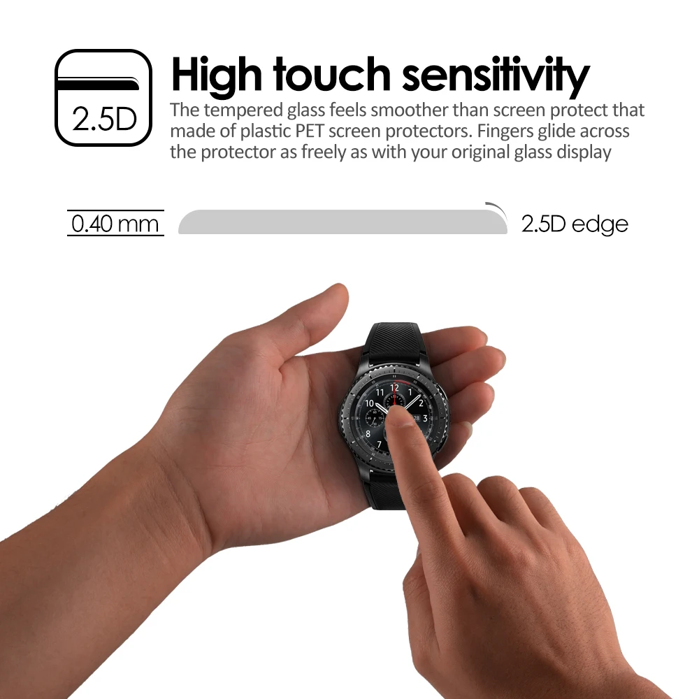 4 шт. защита экрана из закаленного стекла для Samsung Gear S3 Smartwatch Защитная