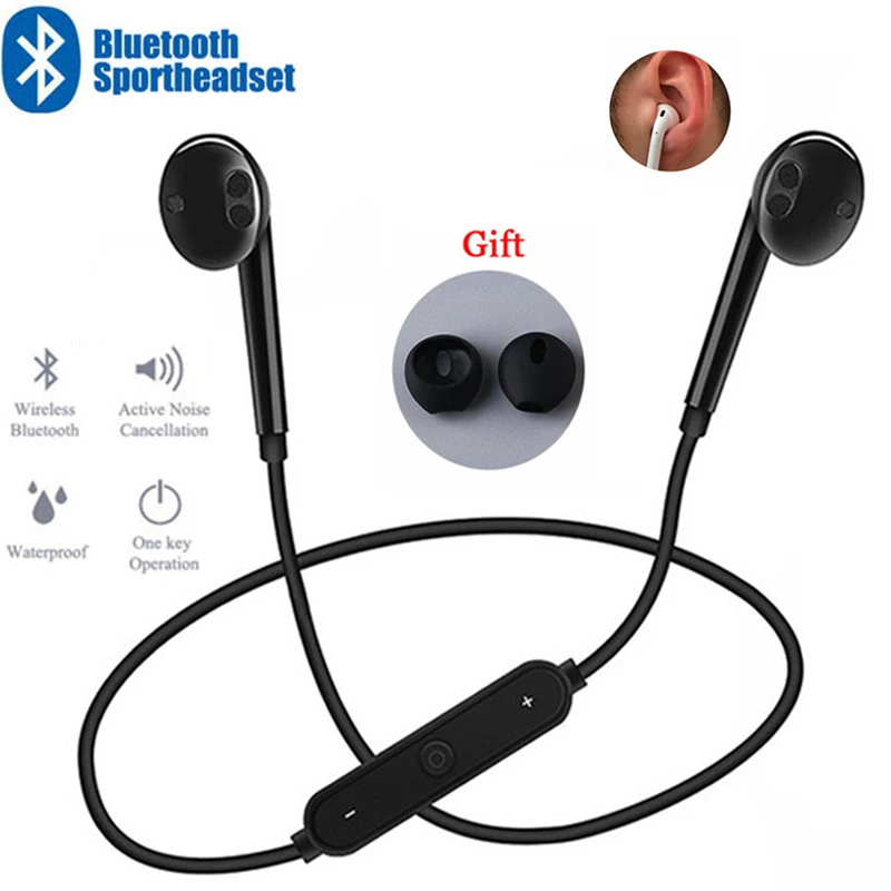 Беспроводные спортивные Bluetooth наушники с микрофоном свободные басами