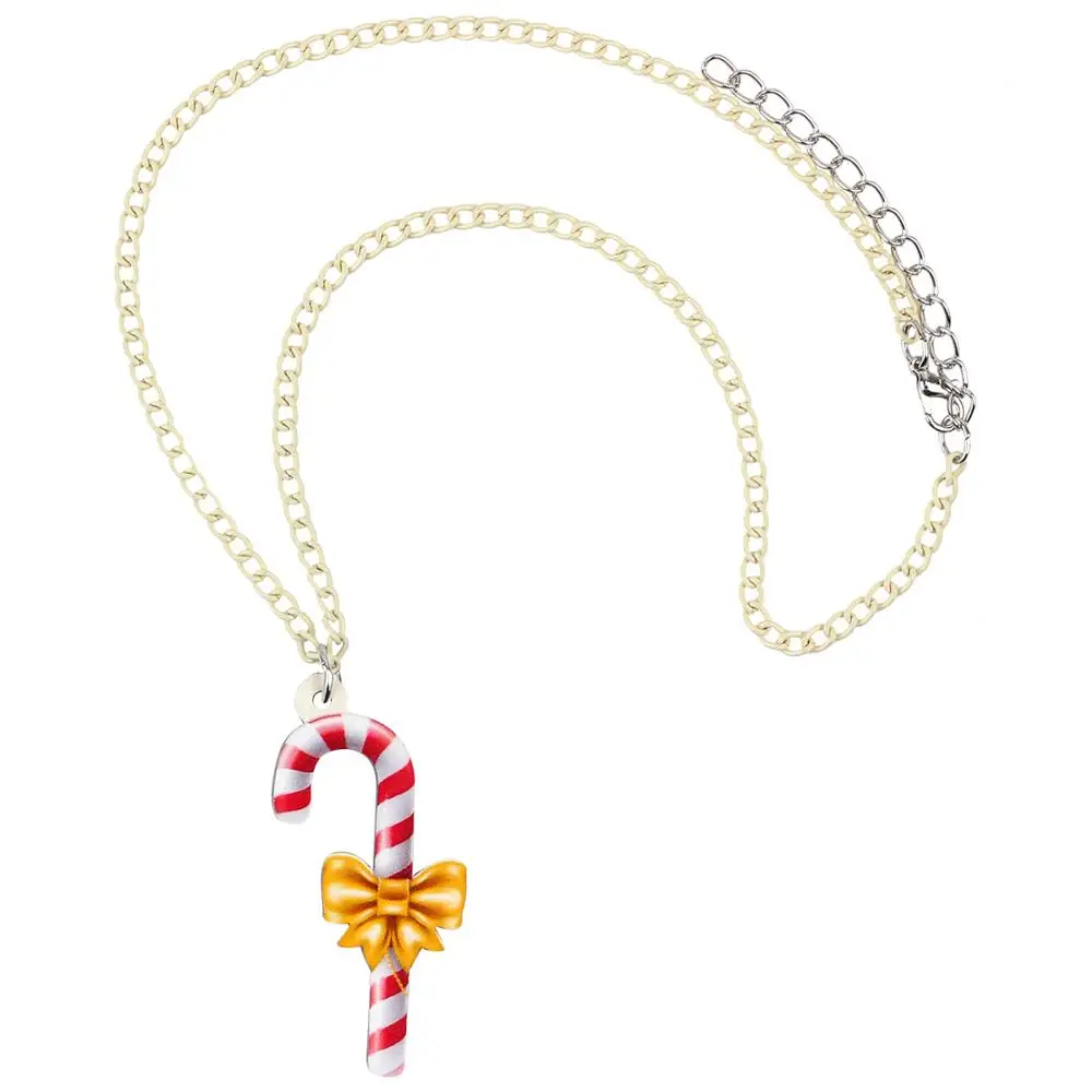 WEVENI акриловый Рождественский милый бантик карамельного тростника чокер