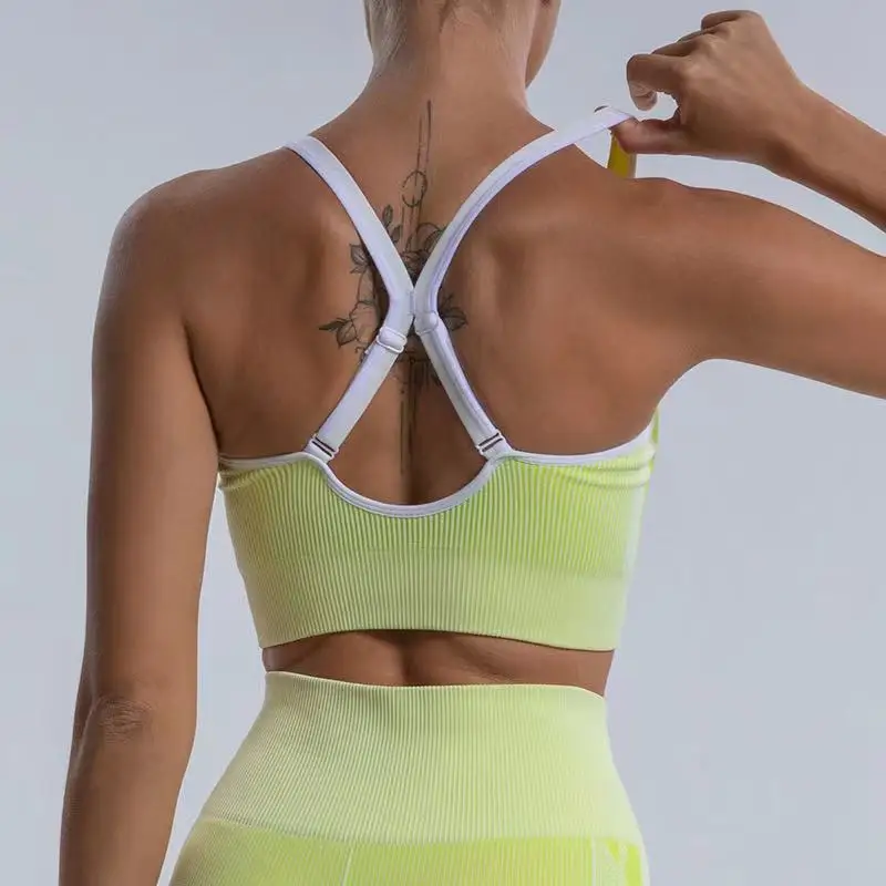 

new seamless tie-dye yoga clothes quick-drying fitness clothes ladies slim slimming gradient sports long-sleeved suit