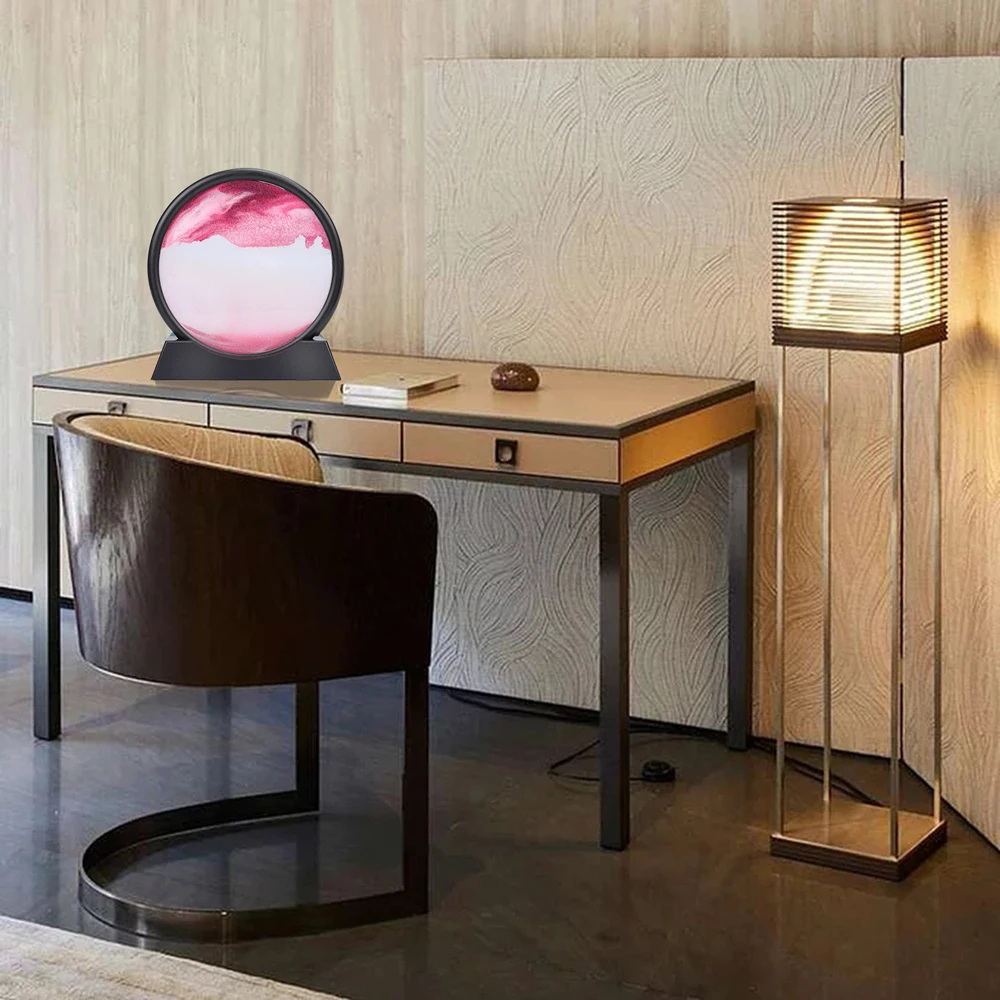 7/12 дюймов движущийся песок художественная картина круглое стекло 3D глубокий