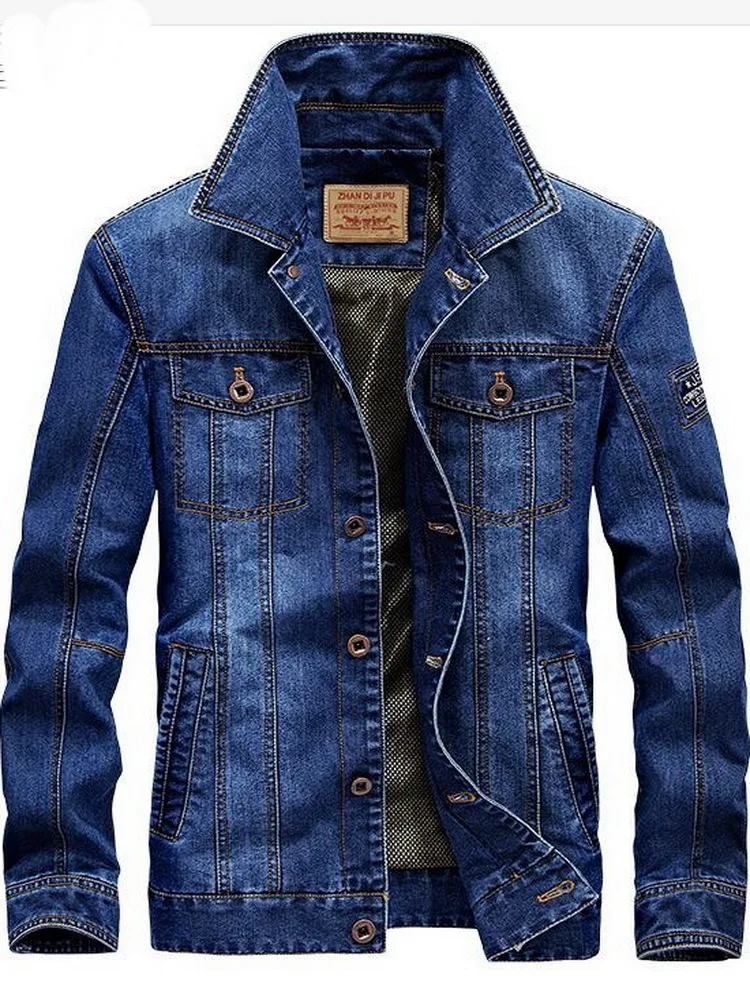 Брендовая мужская джинсовая куртка в стиле ретро высококачественная