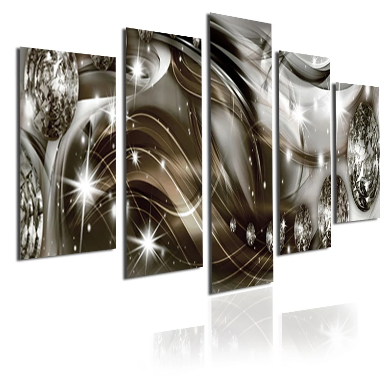

Poster 5 shiny diamond print canvas HD painting art wall decoration Nordic decoration living room bedroom office