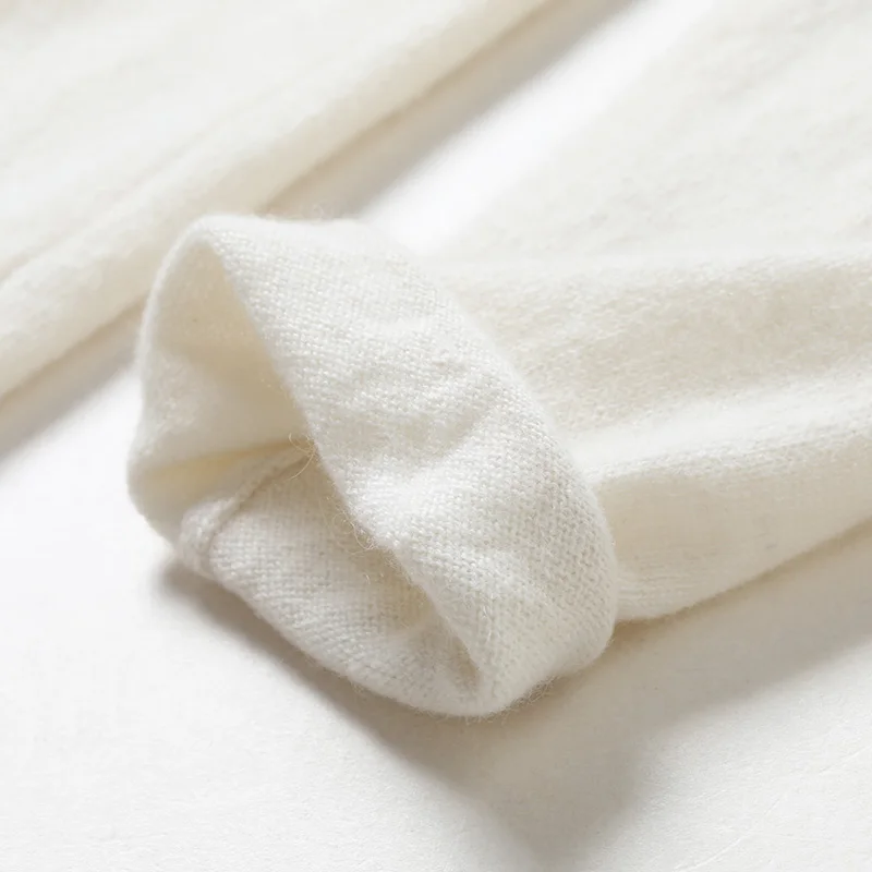 

BARESKIY Women's Sweater O-Neck 100% Cashmere Sweater Solid Color Pullover Casual Sweater Warm Long Sleeve Womenswear