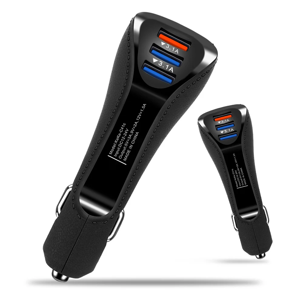 3,1 A Быстрая зарядка 3,0 USB Автомобильное зарядное устройство для iPhone Xiaomi Sumsung huawei зарядное устройство для мобильного телефона зарядное устройство-адаптер USB Автомобильное зарядное устройство