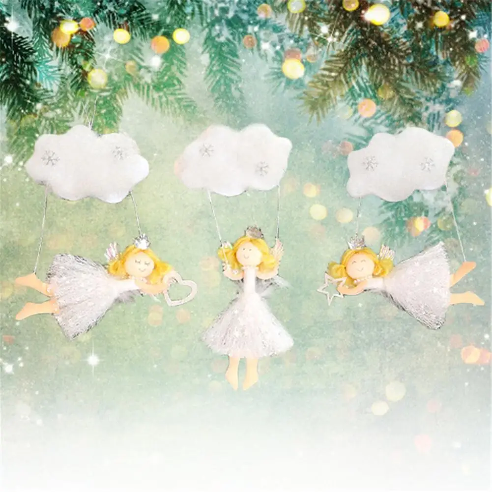 Простой кукла ангел кулон белые рождественские поделки подарок для девочек