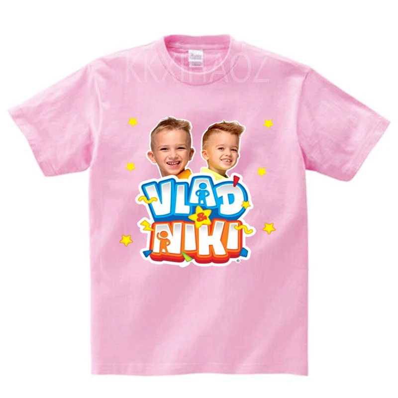Vlad and Nikon Детская футболка классная трендовая для мальчиков и девочек Летние