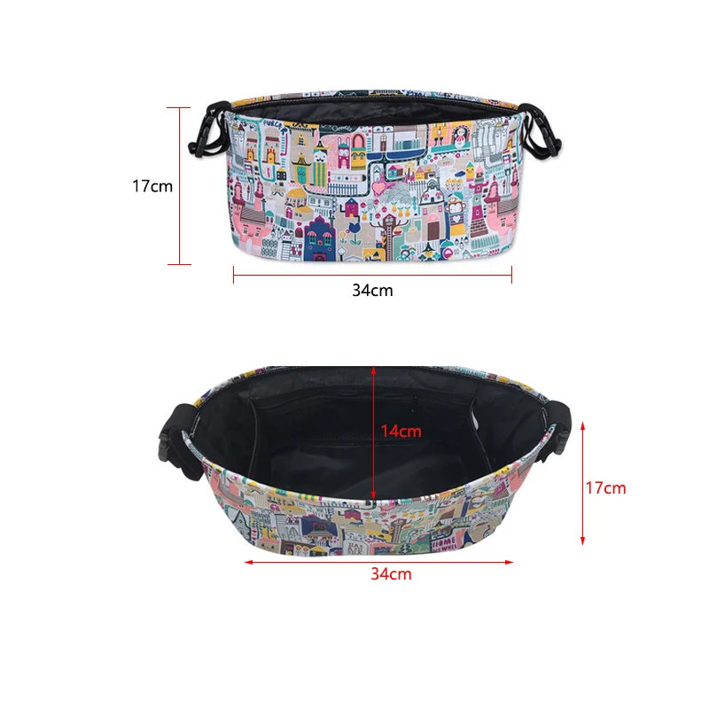 Сумка Органайзер для подгузников на детскую коляску водонепроницаемый