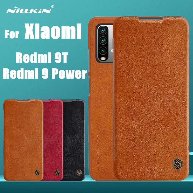 

Чехол Nillkin Qin для Redmi 9 T Redmi 9 Power, чехол-книжка из искусственной кожи для Xiaomi Redmi 9 T 9 T, чехол для телефона