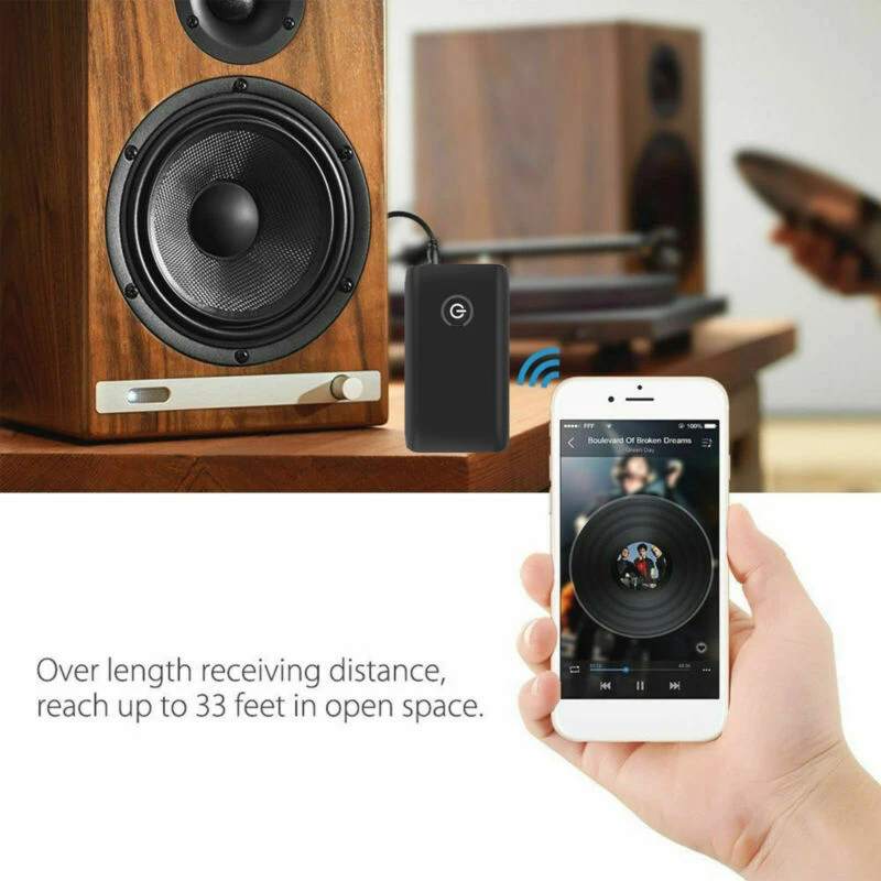 

Bluetooth V4 Transmitter & Receiver Wireless A2DP Audio 3.5mm Jack Aux Adapter Noise reduction and echo cancellation