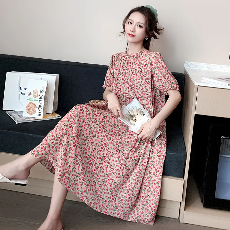 2020 Новое поступление летнее платье для беременных женщин с цветочным принтом