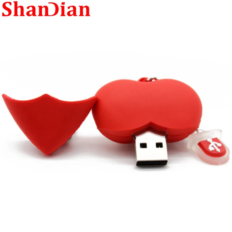 Usb флеш накопитель SHANDIAN в форме сердца 4/16/32/64 ГБ|USB флэш-накопители| |