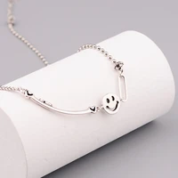 mewanry 925 stamp necklace for women elegant party smiley clavicle chain thai silver couples jewelry birthday gifts