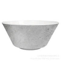 hotel ceramic tableware retro cement restaurant noodle bowl creative design household 6 inch bone china rice bowl