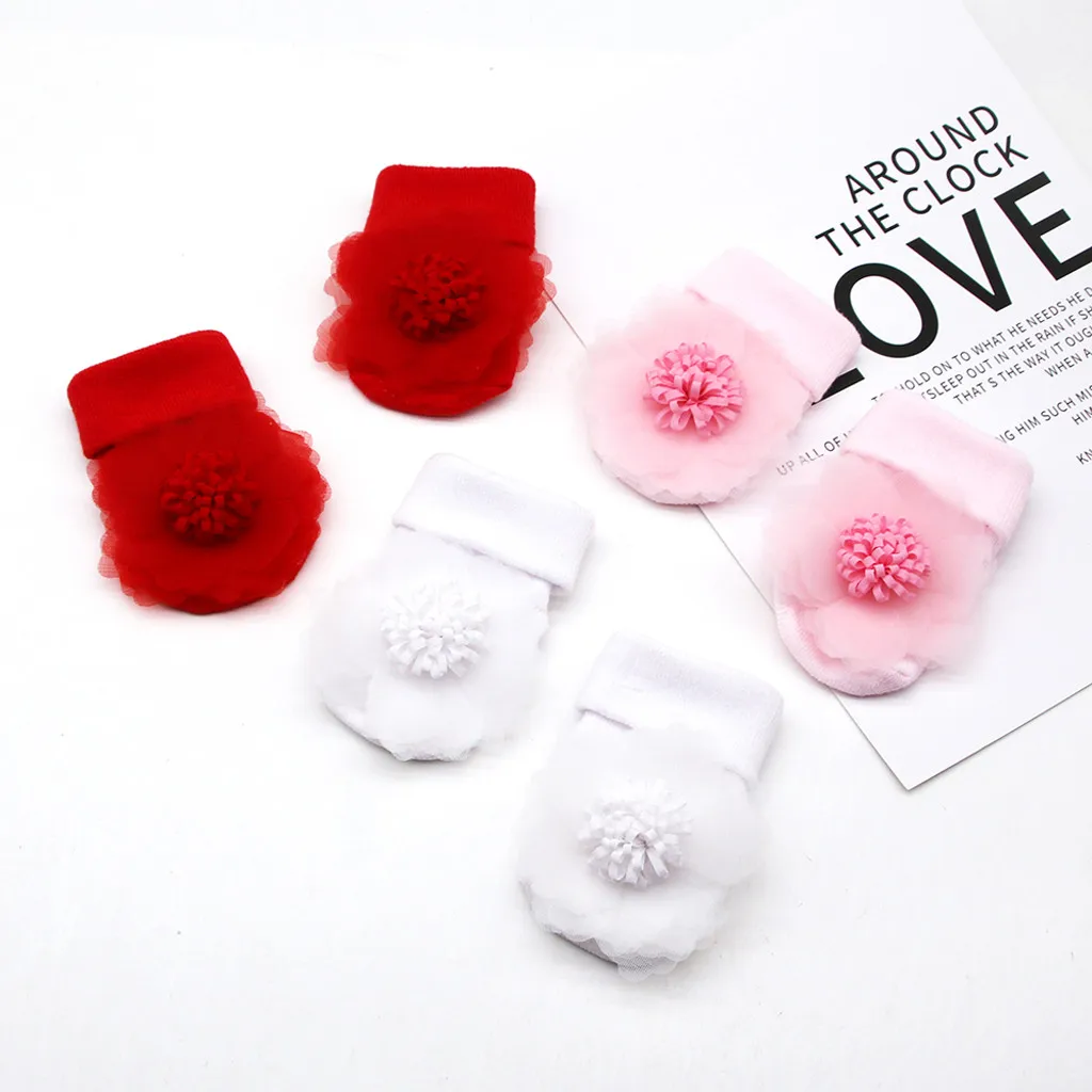 

Baby flower mesh non-slip socks terry socks baby socks flower mesh toddler girls non-slip socks stockings 6*