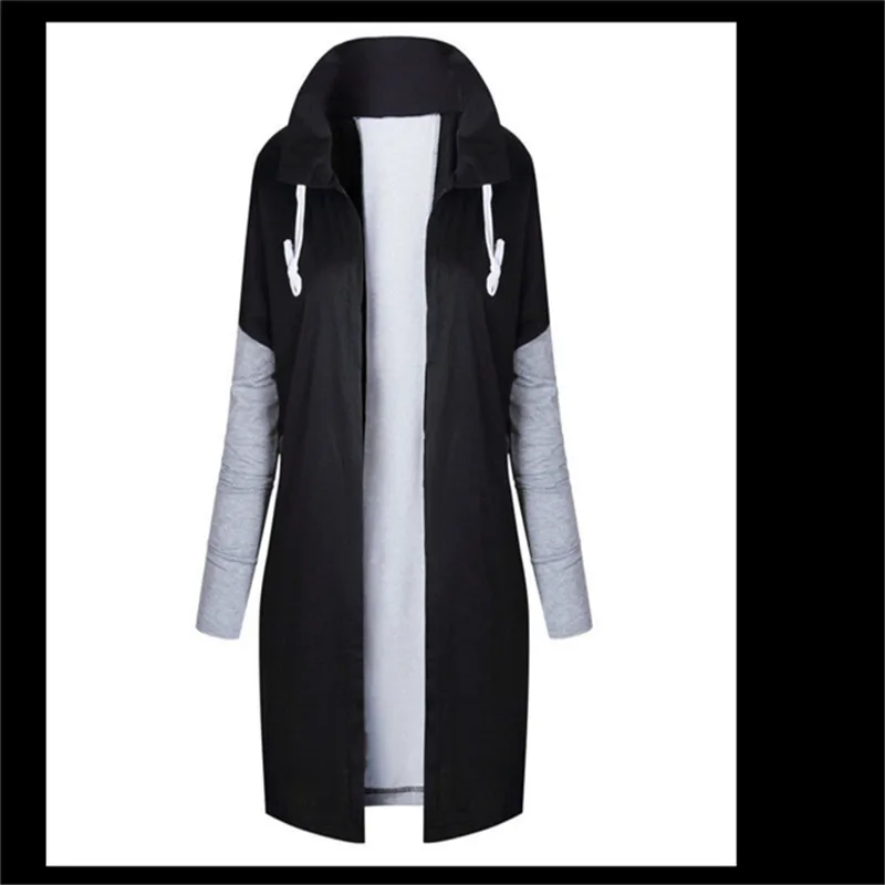

2021 Autumn Women Casual Long Coat Fashion Clothing Patchwork Jacket Long Cardigans Spring Outerwear Coats Female